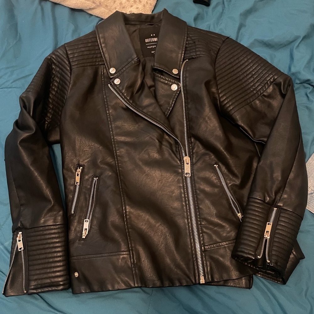 Black leather jacket